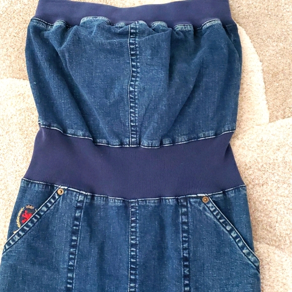 Denim dress strapless - Picture 2 of 9
